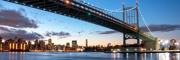 Triborough Bridge Robert Kennedy Bridge Nachts Astoria Queens New York — Stockfoto