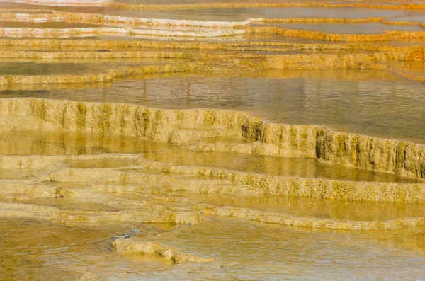 Mamut Hot Springs Parque Nacional Yellowstone Estados Unidos — Foto de Stock