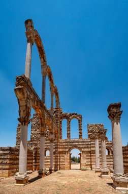 Lübnan 'ın Anjar kentindeki Büyük Saray' ın antik kalıntıları..