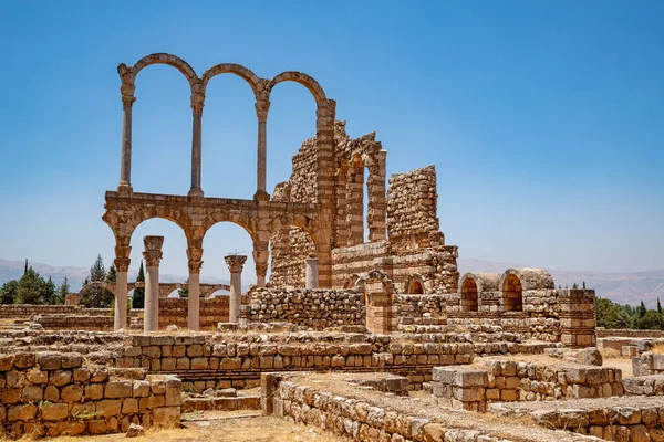 Ruínas Antigas Cidade Anjar Líbano — Fotografia de Stock