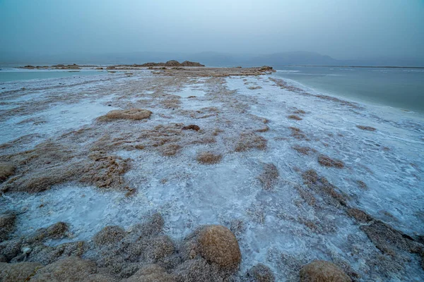 Zicht Dode Zee Kustlijn Israël — Stockfoto