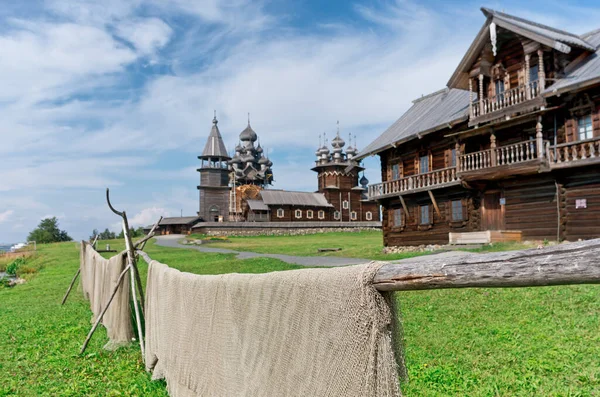 Casa Tradicional Rusa Isla Kizhi Karelia Rusia — Foto de Stock