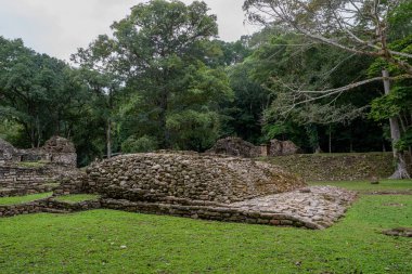 Yaxchilan - Meksika 'nın Chiapas eyaletindeki Olağan macinta nehrinin kıyısında bulunan antik bir Maya şehri..