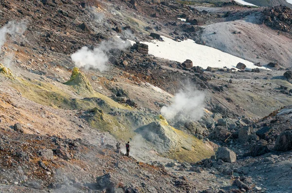 Paysage Montagne Île Paramushir Volcan Karpinsky Îles Kouriles Russie — Photo