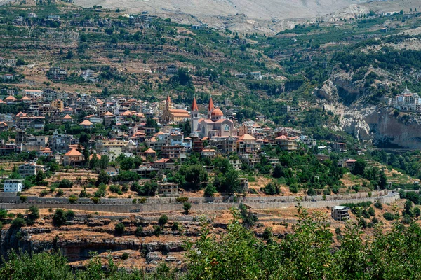 Bsharri Líbano Una Hermosa Ciudad Del Valle Kadisha Parte Del — Foto de Stock