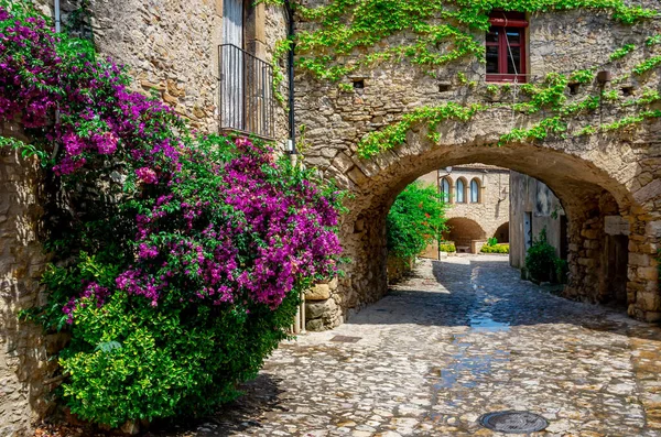 Middeleeuwse Stad Peratallada Catalonië Spanje — Stockfoto