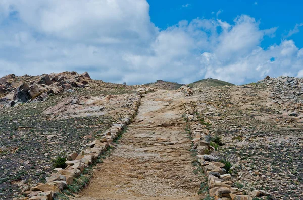 Isla Del Sol Manzarası Titicaca Gölü Ndeki Güneş Adası Bolivya — Stok fotoğraf