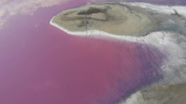 Lemurian pembe tuz gölünün havadan görünüşü, Ukrayna