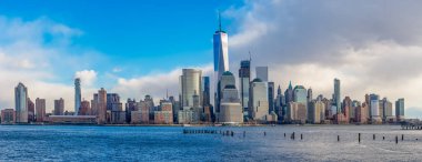 Manhattan silüeti panoramik manzara, New York