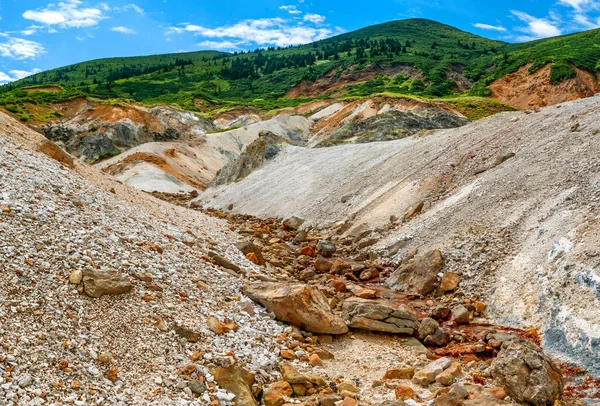 Fumarolic Field Mendeleev Volcano Kunashir Island Russia — Stock Photo, Image