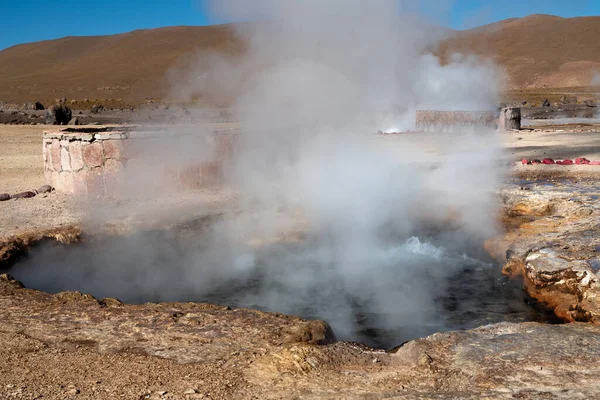 Campo Geyser Tatio Cordilheira Dos Andes Norte Chile — Fotografia de Stock