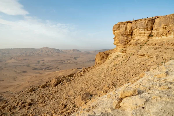 Makhtesh Cratère Ramon Est Relief Géologique Grand Cirque Érosion Dans — Photo