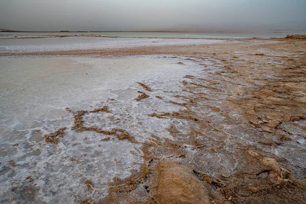 Vista Della Costa Del Mar Morto Israele — Foto Stock