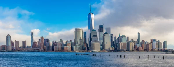 Manhattan Silüeti Panoramik Manzara New York — Stok fotoğraf