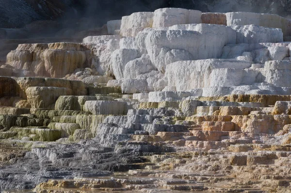 Mamutí Horké Prameny Národním Parku Yellowstone Usa — Stock fotografie