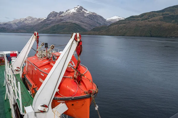 Patagoniska Fjordar Chile Januari 2020 Navimag Färja Patagoniska Fjordar Mellan — Stockfoto