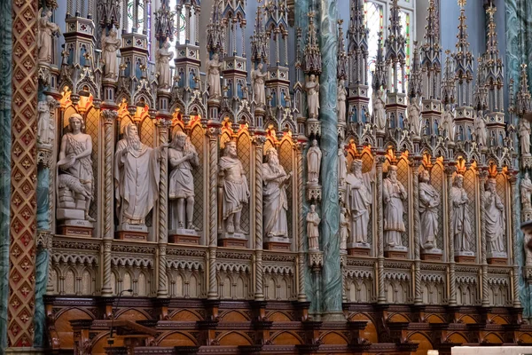 Ottawa Ontario Kanada Września 2019 Wnętrze Bazyliki Notre Dame Cathedral — Zdjęcie stockowe