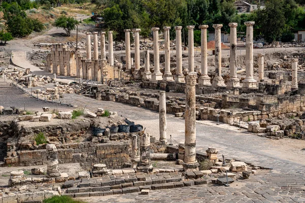 Rester Antik Stad Beit She Beit She National Park Israel — Stockfoto