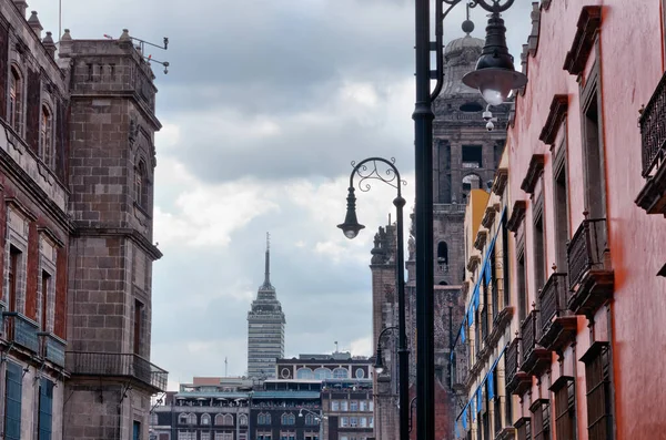 Mexico City Mexico November 2016 Вид Torre Latinoamericana Латиноамериканська Вежа — стокове фото