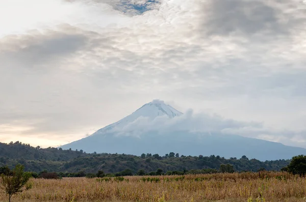 Vista Del Volcán Popocatepetl México —  Fotos de Stock