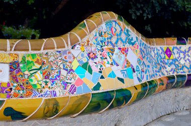 Park guell barcelona, Katalonya, İspanya