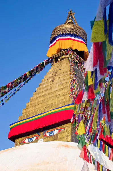 Boudhanath stupa in Kathmandu, Nepal — Stok fotoğraf
