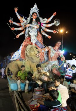 Durga Puja Festivali Kolkata, Hindistan. 