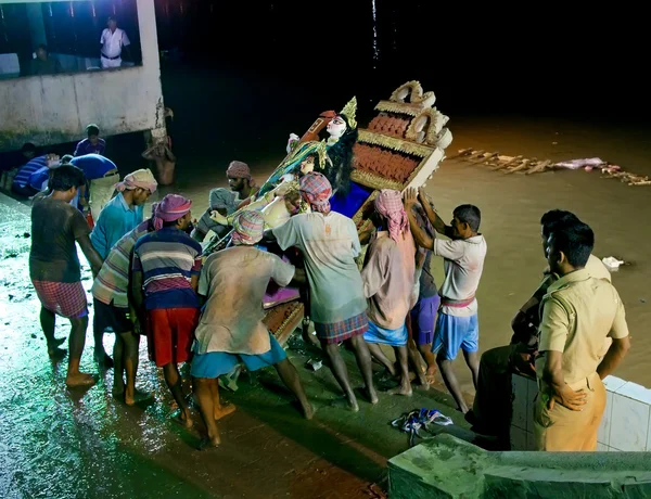 Фестиваль Дурга Пуджа в Калькутте, Индия . — стоковое фото