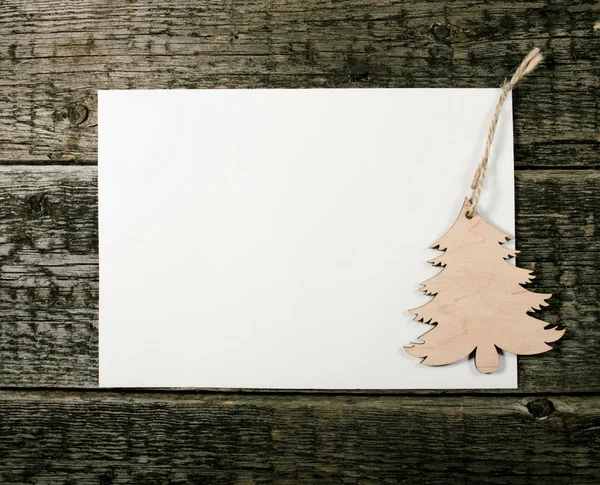 Κάρτα με το χριστουγεννιάτικο δέντρο — Φωτογραφία Αρχείου