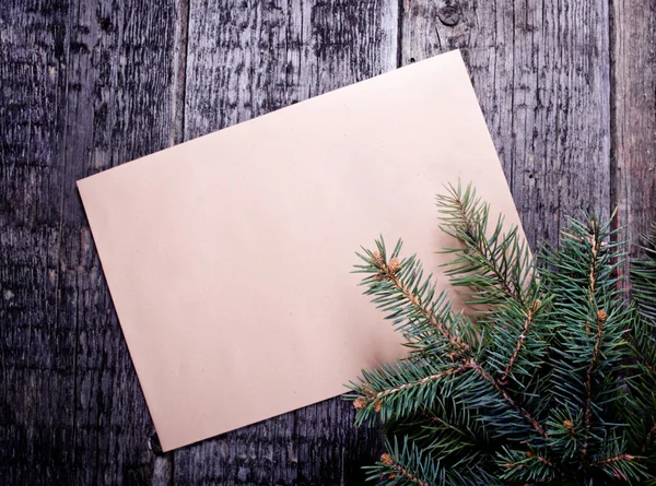 Tarjeta con árbol de Navidad — Foto de Stock