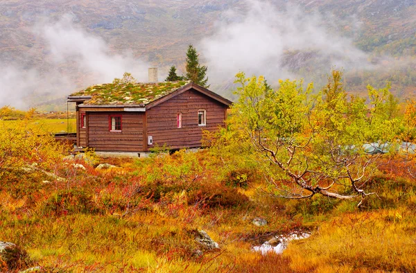 Landhaus mit Rasendach — Stockfoto