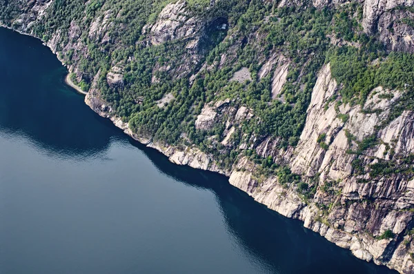 Ovanifrån över fjorden — Stockfoto