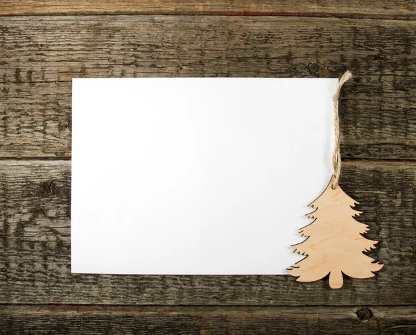 Kaart met kerstboom — Stockfoto