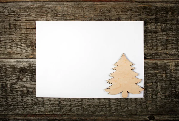 Κάρτα με το χριστουγεννιάτικο δέντρο — Φωτογραφία Αρχείου