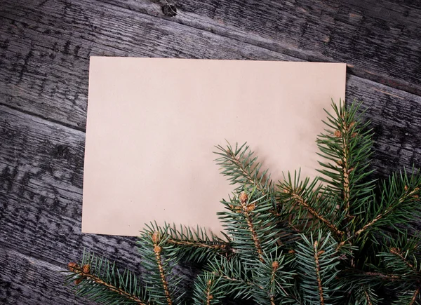 Tarjeta con árbol de Navidad — Foto de Stock