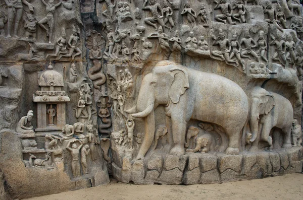 Ancient statues bas reliefs — Stock Photo, Image