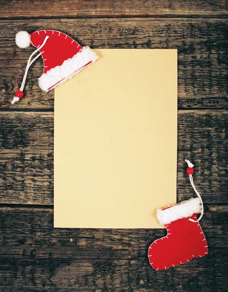 Vacaciones de Navidad en blanco Tarjeta — Foto de Stock