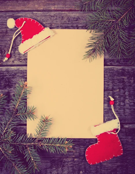 Vánoční prázdniny prázdná karta — Stock fotografie