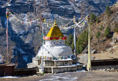 Buddhist stupa  in Nepal clipart