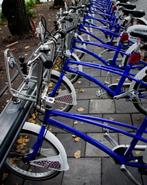 Oslo, Norveç'te otopark Bisiklet 