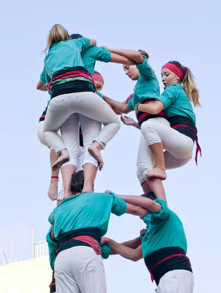 Castells výkon v torredembarra — Stock fotografie