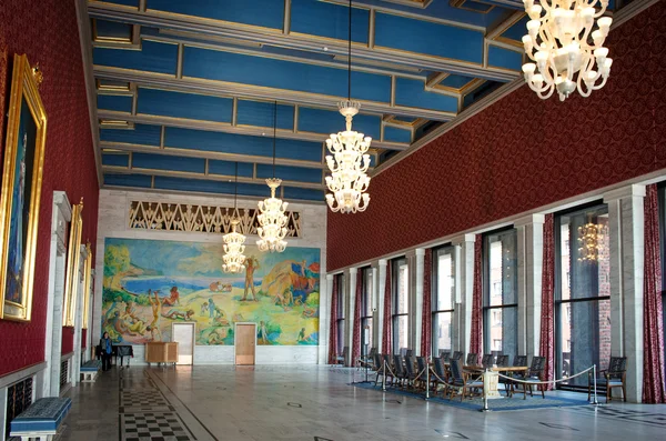 Interior of the Oslo city hall — Stock Photo, Image