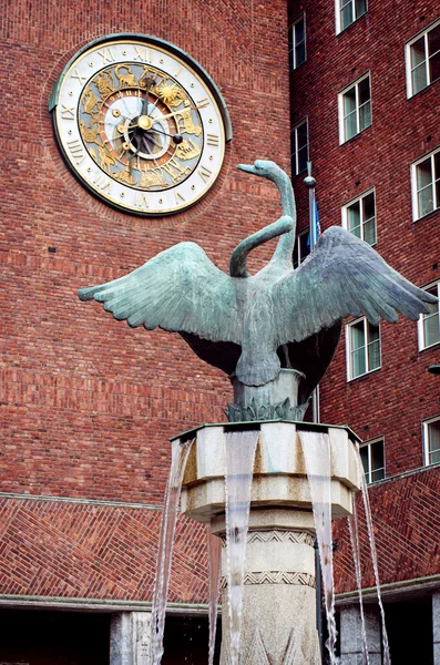 Relógio da Prefeitura de Oslo — Fotografia de Stock