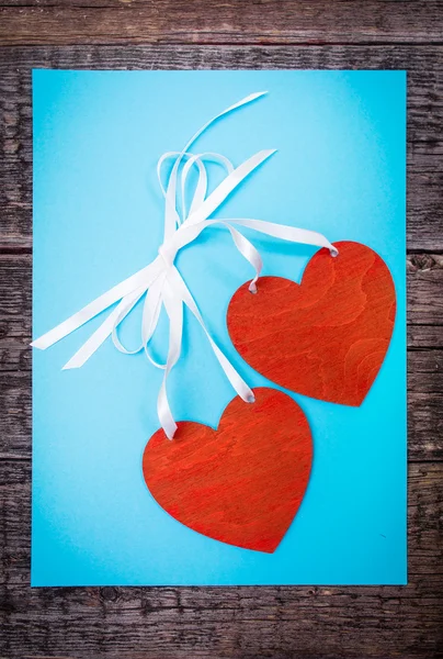 Postcard with hearts — Stock Photo, Image