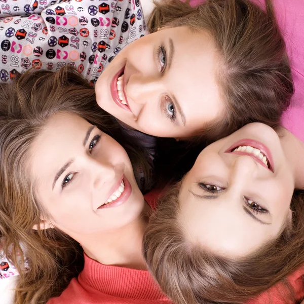 Young beautiful  happy girls — Stock Photo, Image