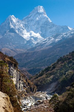 Ama Dablam massif, Nepal clipart