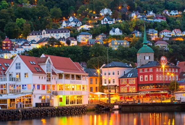 Historické budovy v Bergenu — Stock fotografie