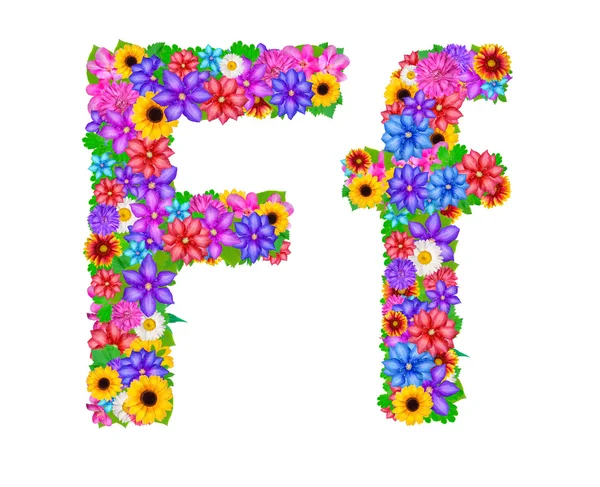 F harf İngiliz alfabesi — Stok fotoğraf