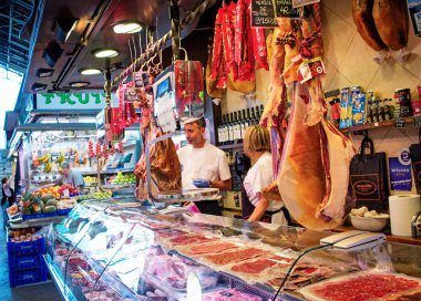 Ünlü La Boqueria pazarı