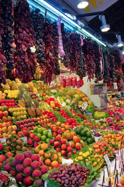 Slavný trh La Boqueria — Stock fotografie